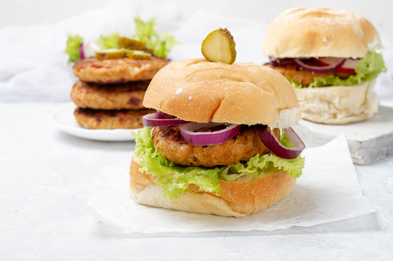 Hamburguesas de Pollo Caseras