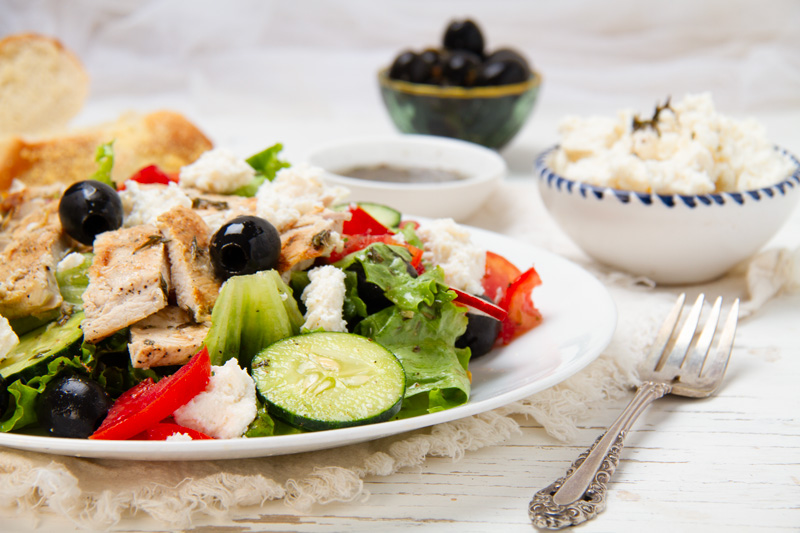 Greek Salad with Chicken