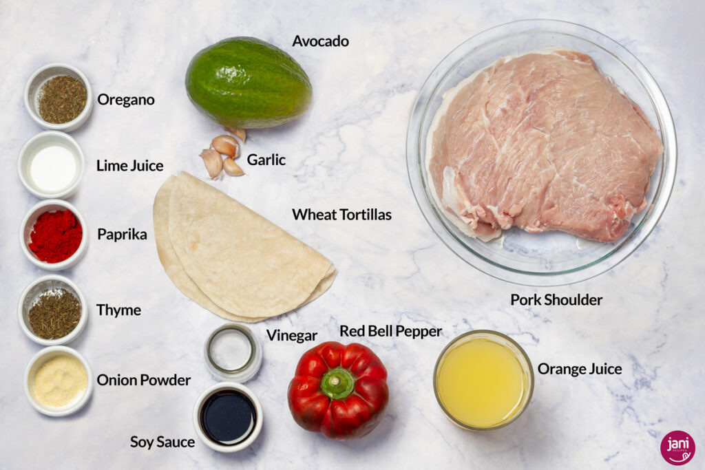 Ingredients for Carnitas