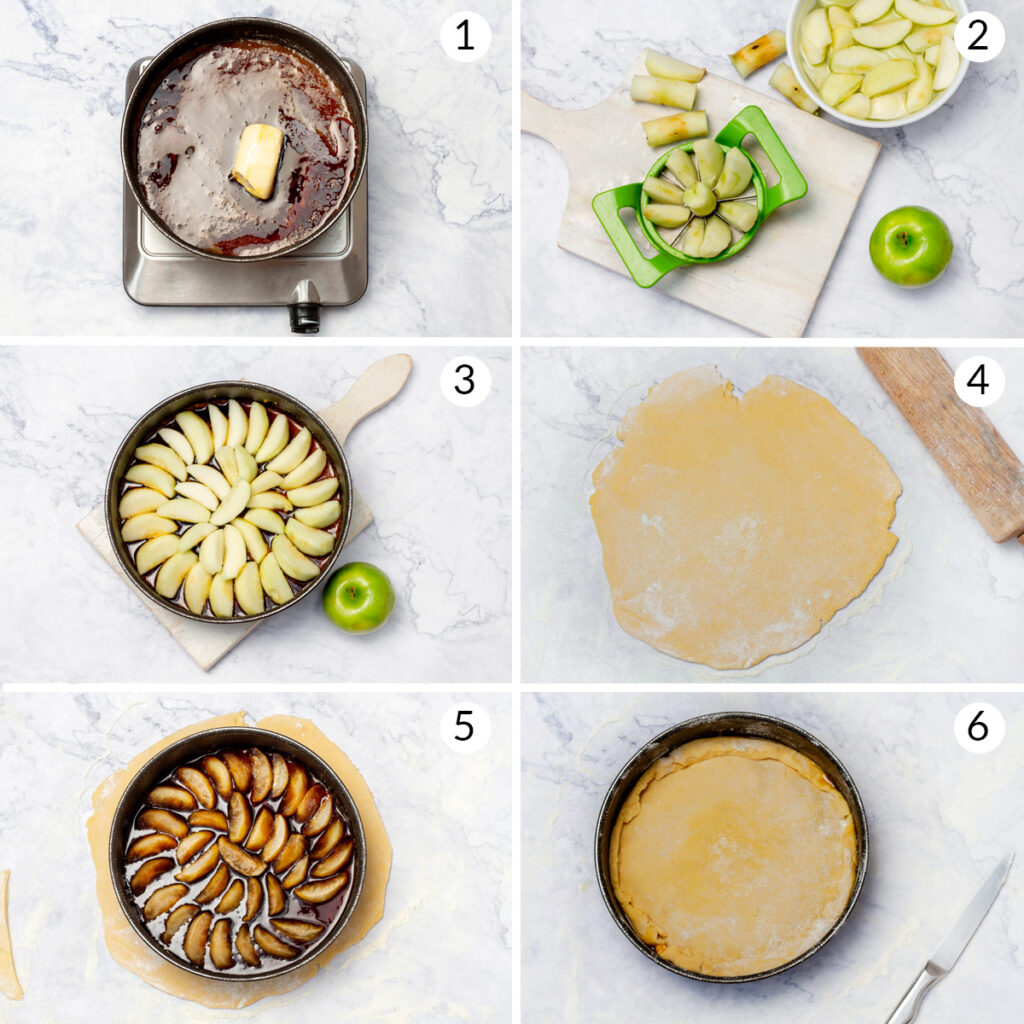 Step by step of tarte tatin